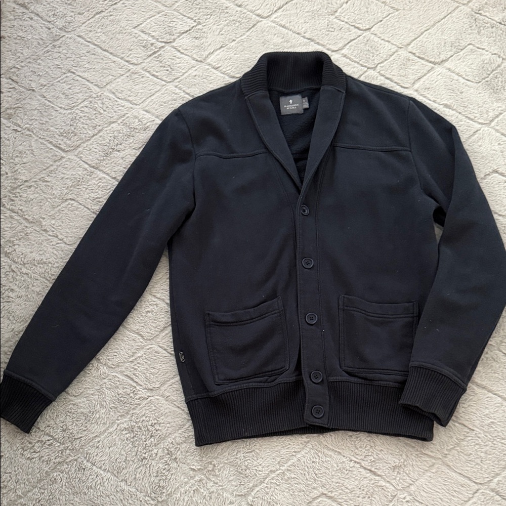 Men's Black Cardigan Sweater